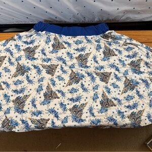 Blue and White castle Women's Skirt